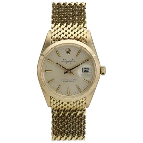 rolex 18 k yg mesh bracelet value|Rolex yellow gold watch.